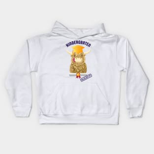 Scottish Highland Cow Kindergarten Graduation Nailed It! Kids Hoodie